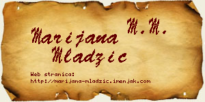 Marijana Mladžić vizit kartica